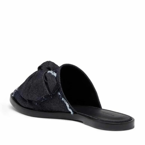 All Saints Rumour Knit Bow Mules Slides Flats Black Slip on Round toe Size 7 - Picture 14 of 14